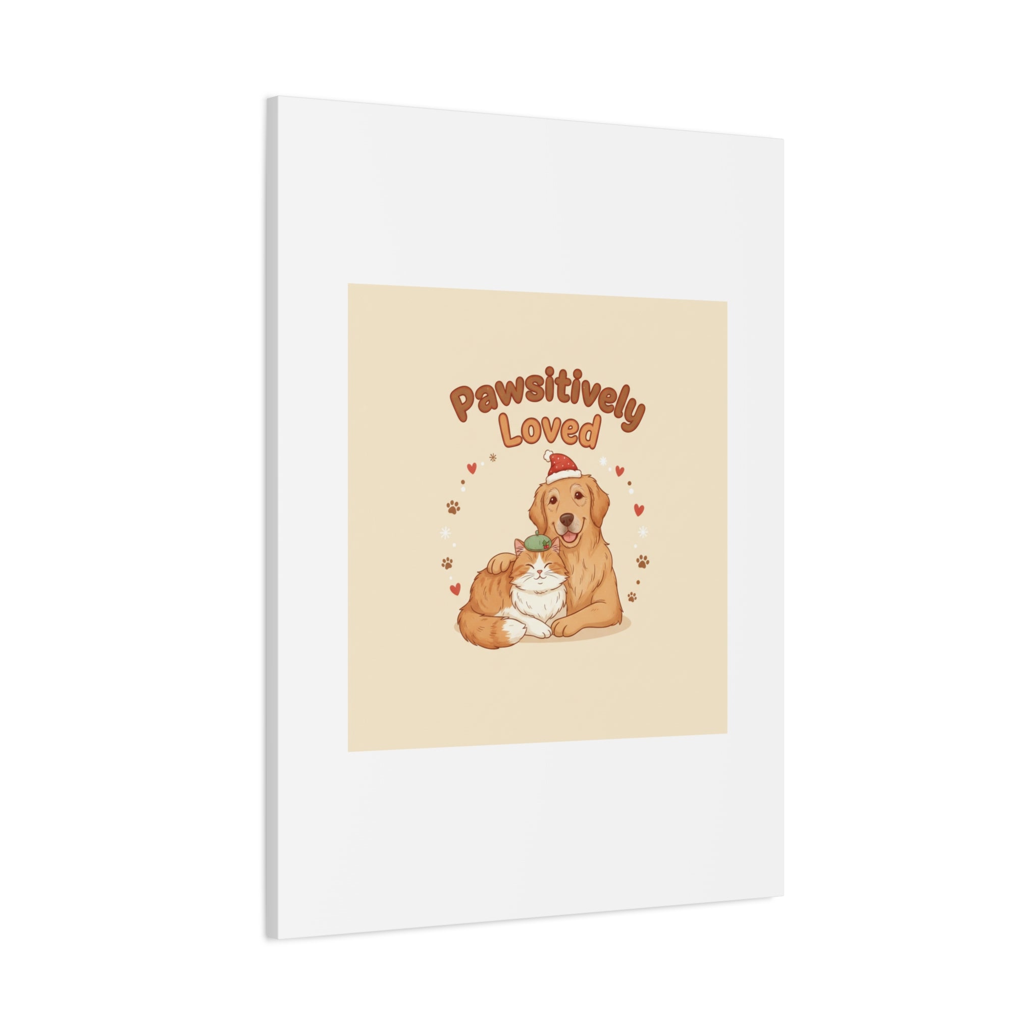 Pawsitively Loved Canvas, Pet Holiday Wall Art | Senior Dog Christmas Decor