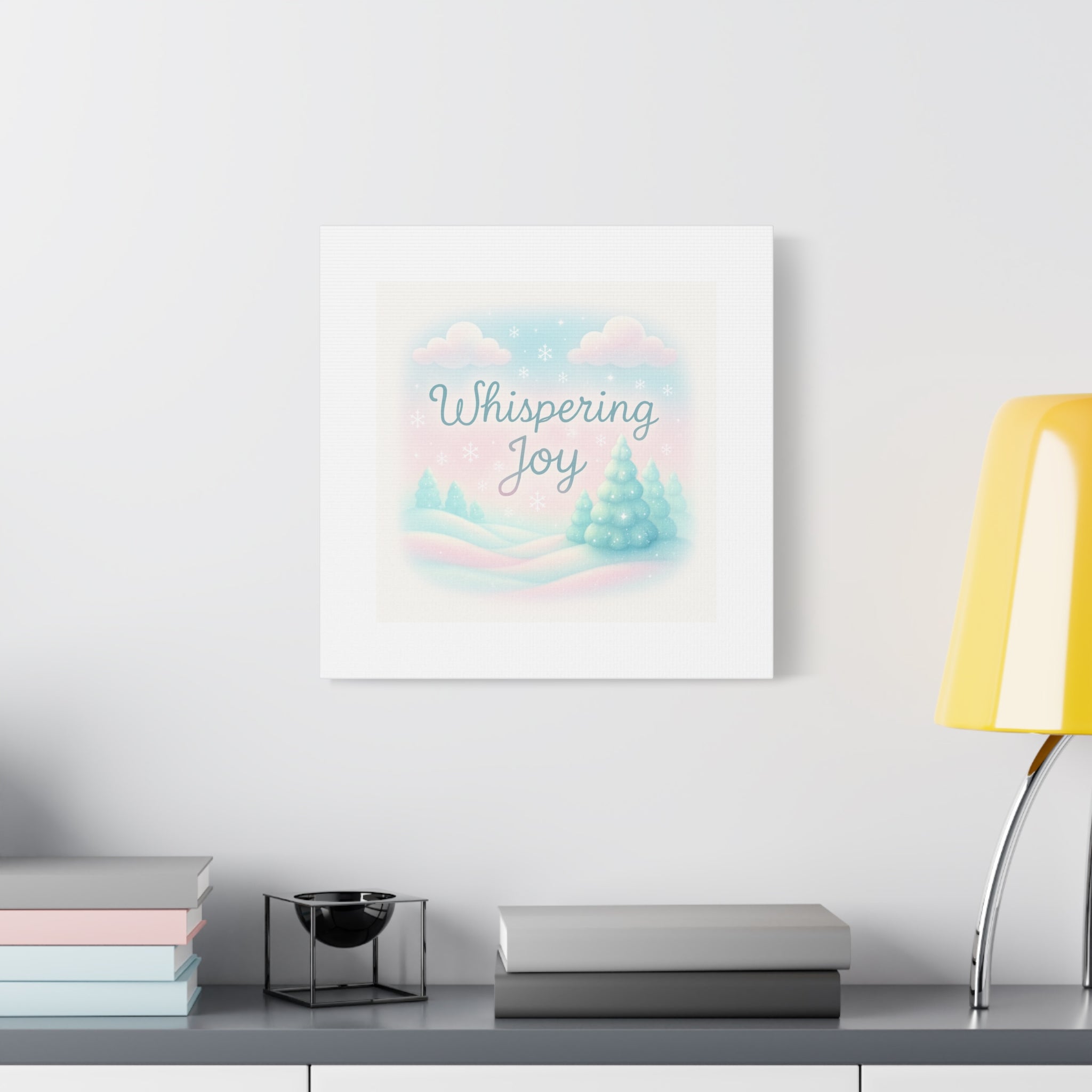 Canvas Wall Art — "Whispering Joy" Pastel Winter Landscape