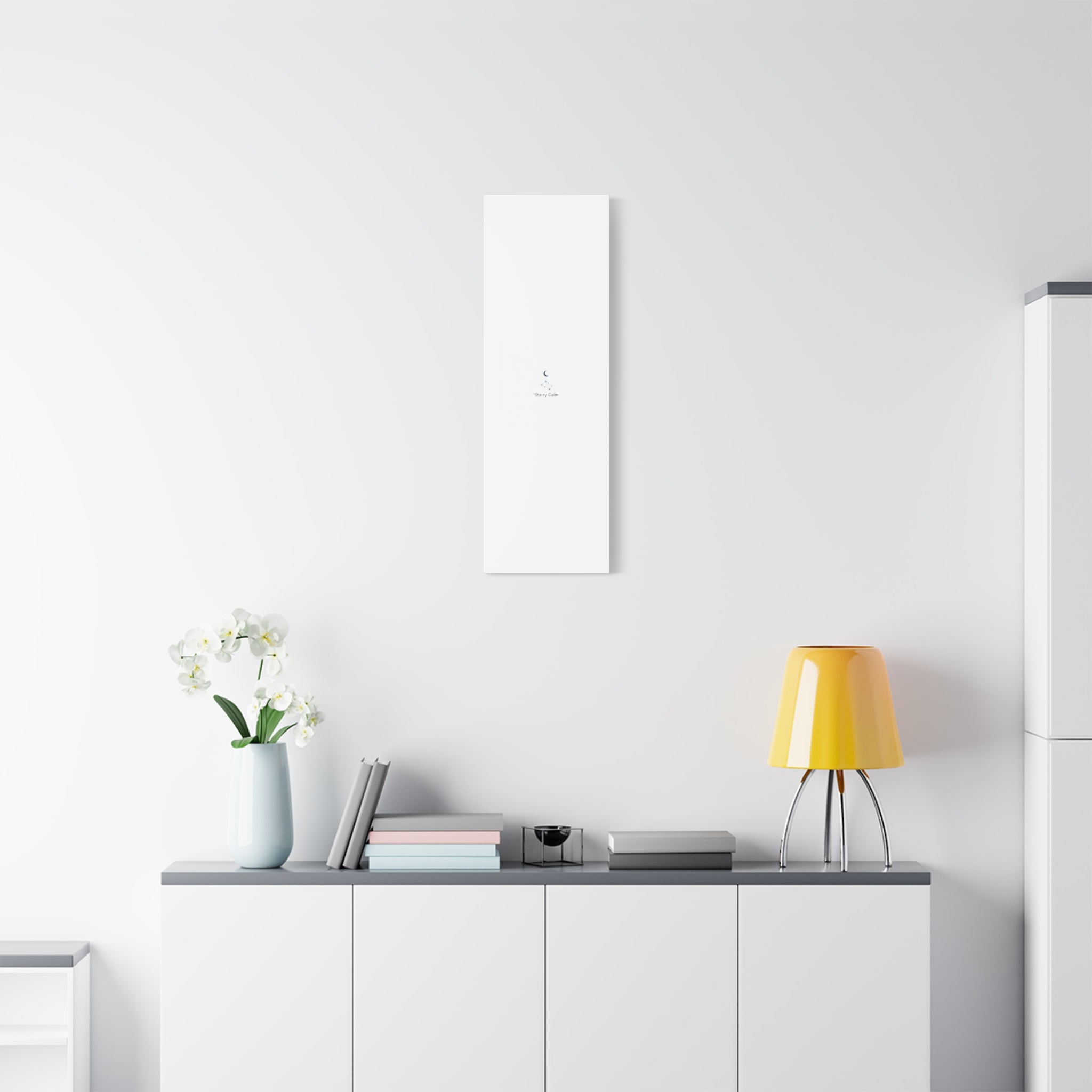 Starry Calm Moon & Constellation Canvas, minimal astrology art print