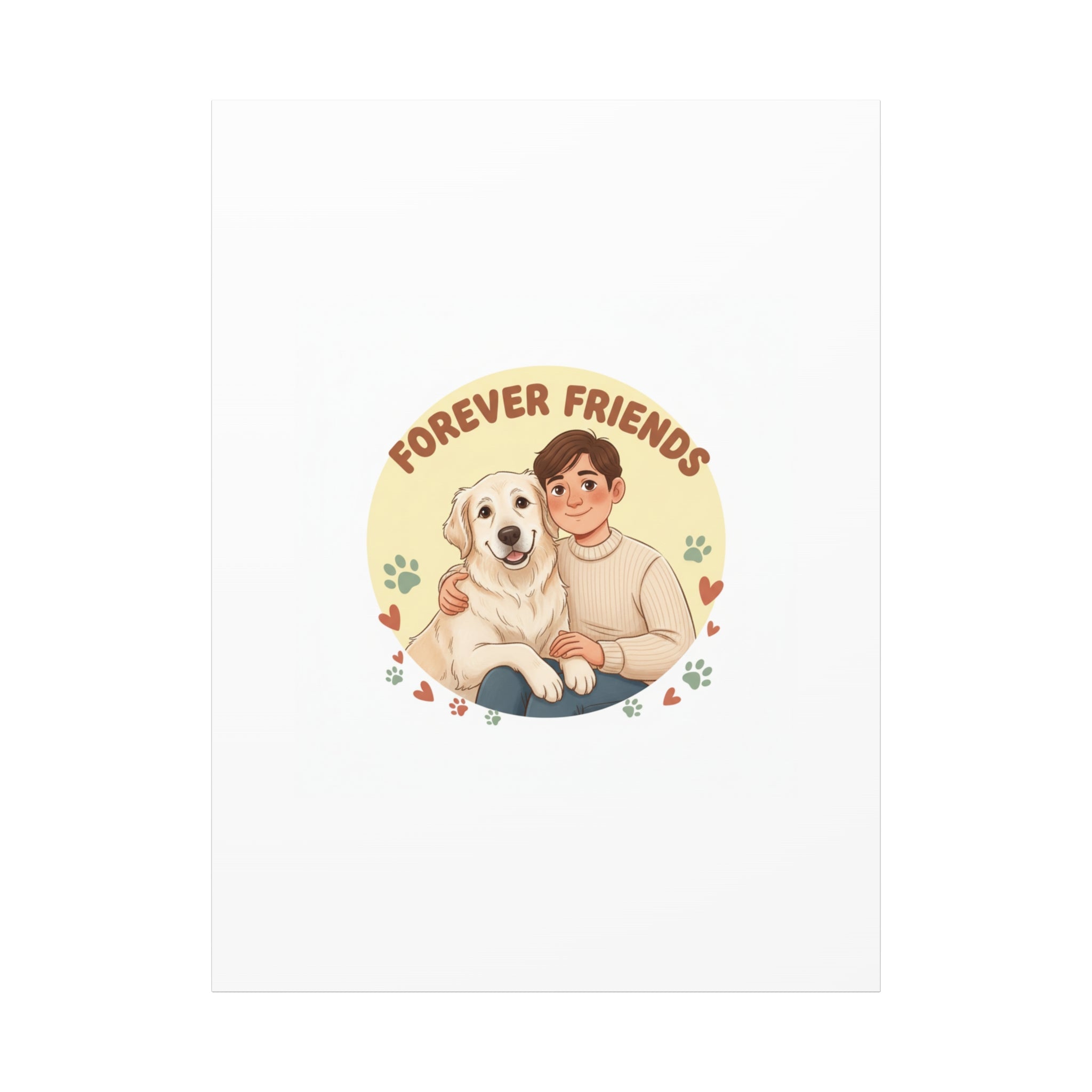 Forever Friends Dog Wall Art, Pet Canvas, Senior Dog Print | Pet-Centric Holiday