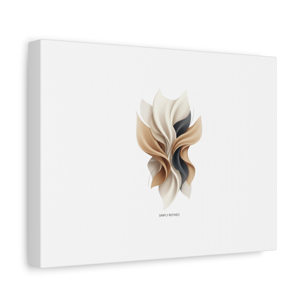 Neutral Abstract Bloom Canvas, Matte Stretched Canvas | Quiet Luxury, Minimalist Wall Art