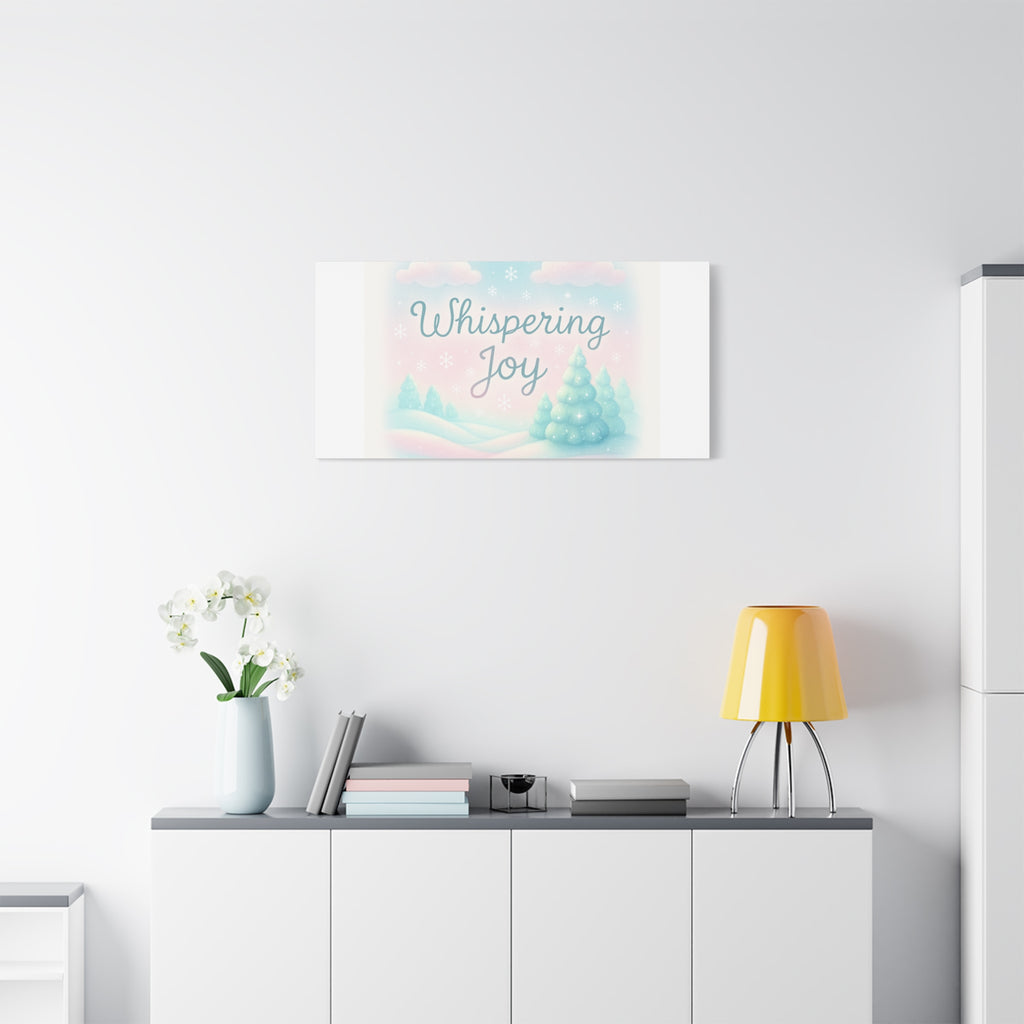 Canvas Wall Art — "Whispering Joy" Pastel Winter Landscape