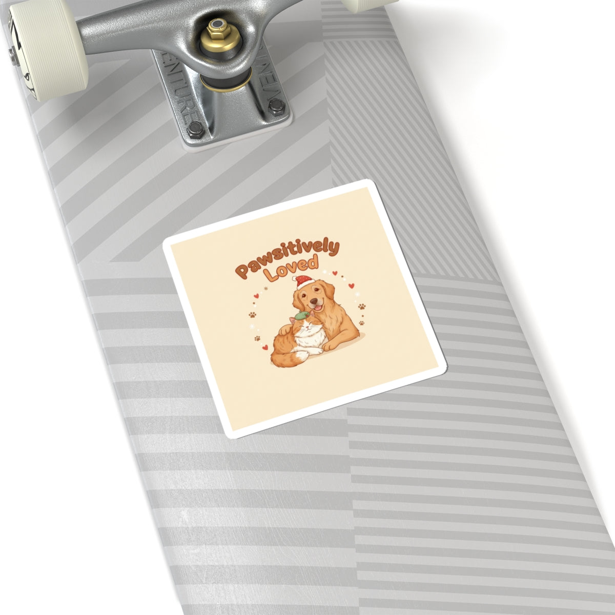 Pawsitively Loved Sticker | Senior Dog Holiday, Paw Print Rescue Theme