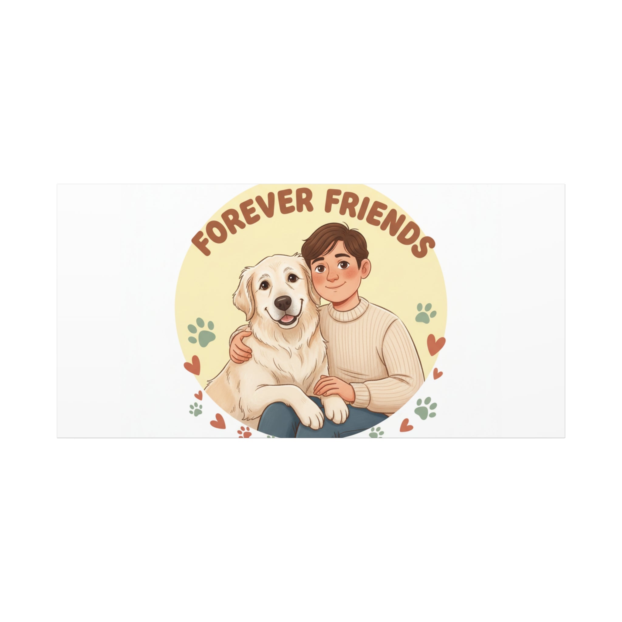 Forever Friends Dog Wall Art, Pet Canvas, Senior Dog Print | Pet-Centric Holiday