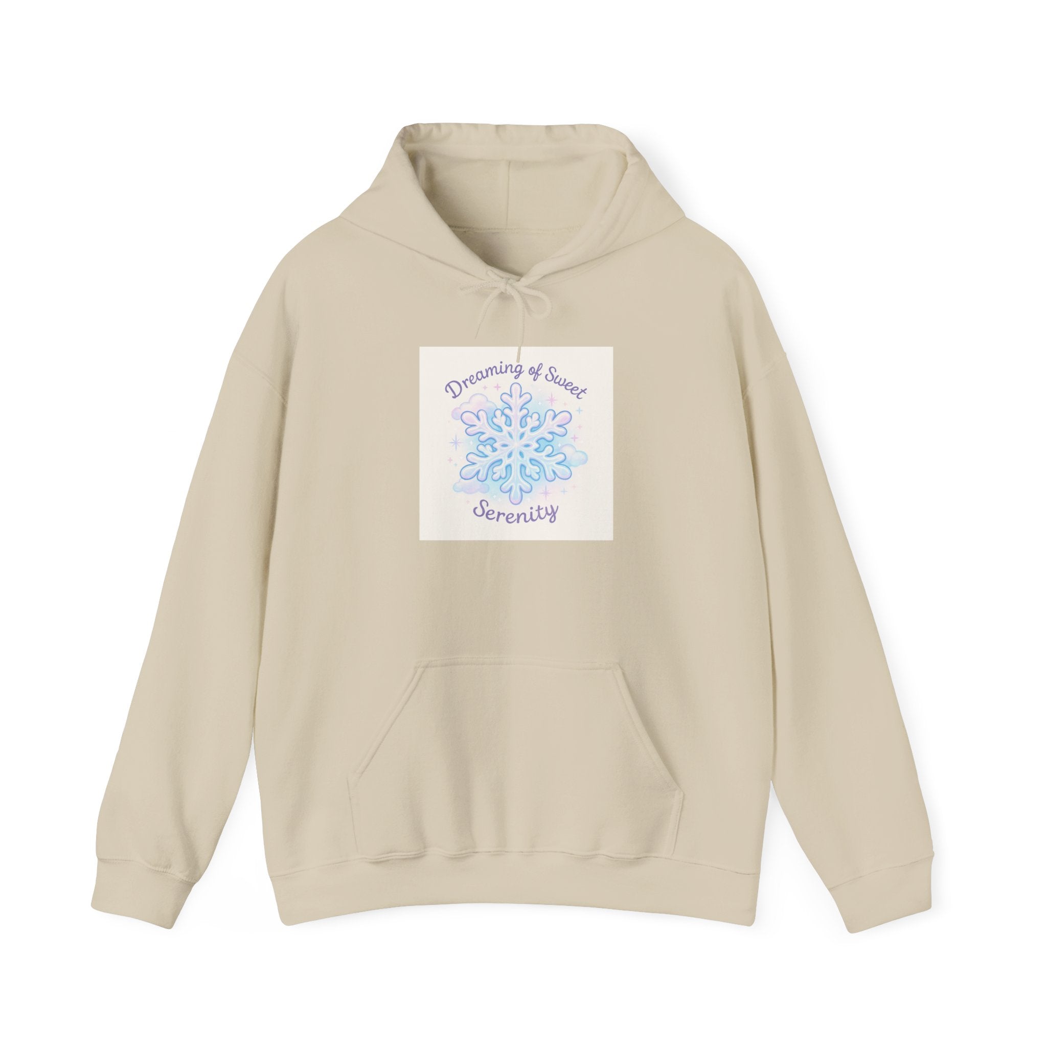 Serenity Snowflake Hoodie — "Dreaming of Snow" Cozy Winter Pullover