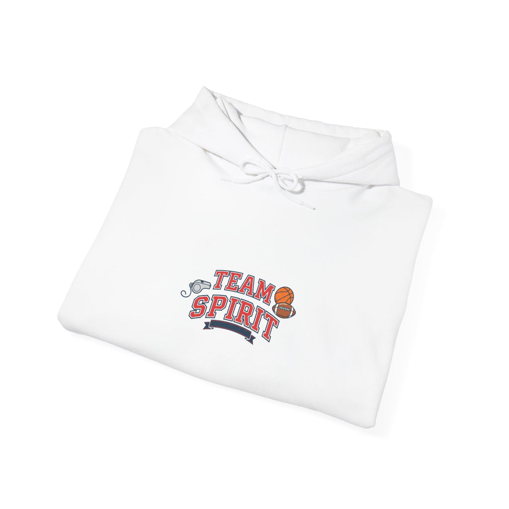 Team Spirit varsity crest Hoodie | Collegiate block font campus style