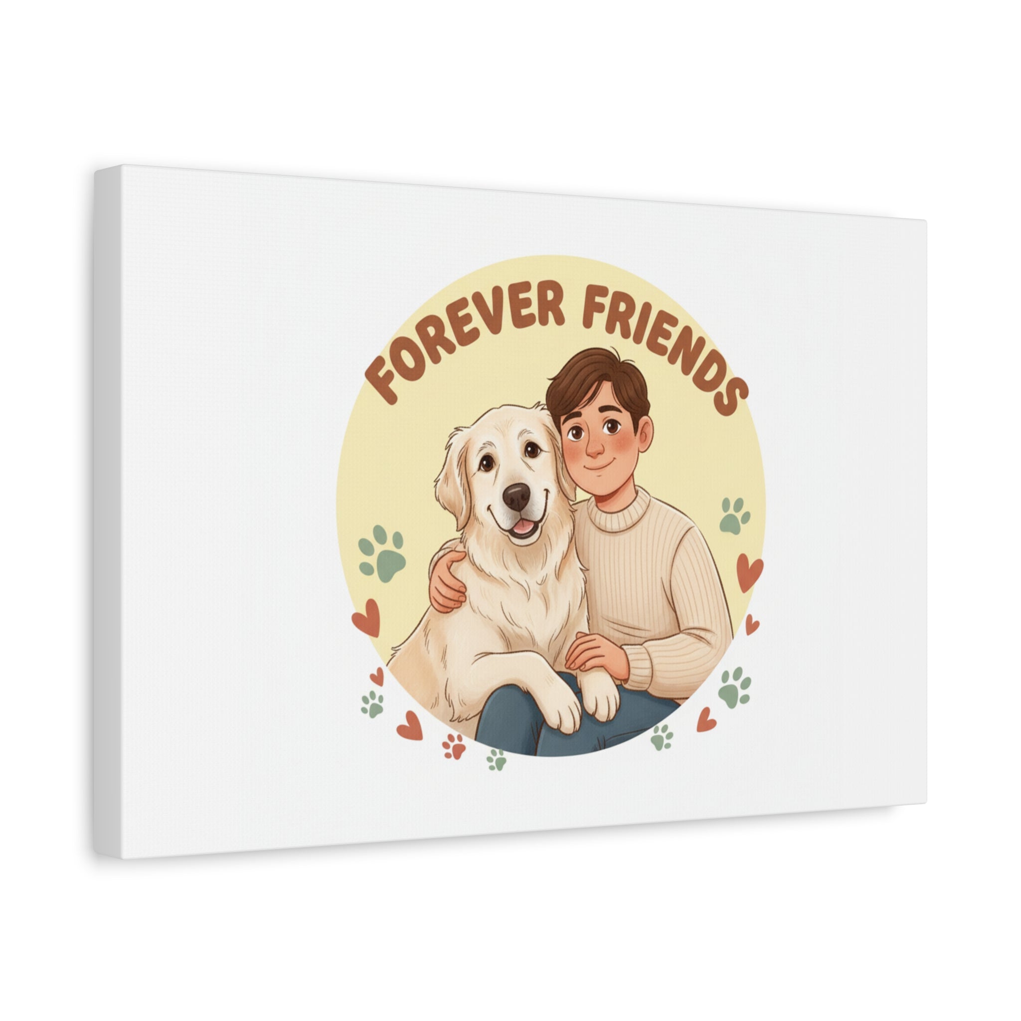 Forever Friends Dog Wall Art, Pet Canvas, Senior Dog Print | Pet-Centric Holiday