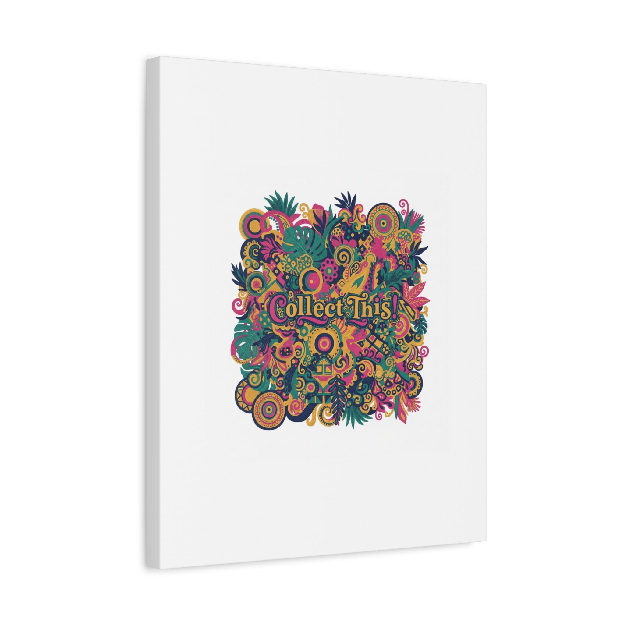 Collect This! Maximalist Floral Collage Canvas | Bold Boho Pattern, Colorful Ornament