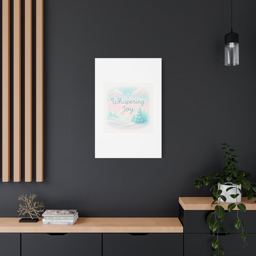 Canvas Wall Art — "Whispering Joy" Pastel Winter Landscape