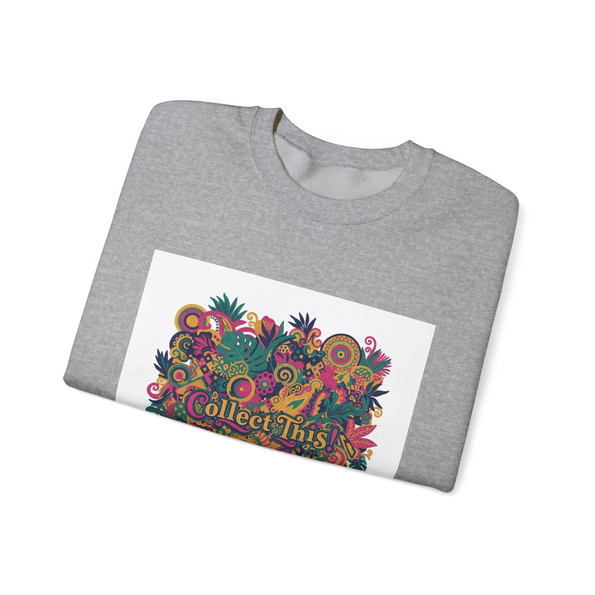 Collect This floral collage Sweatshirt | Maximalist boho collage, bold floral stripes