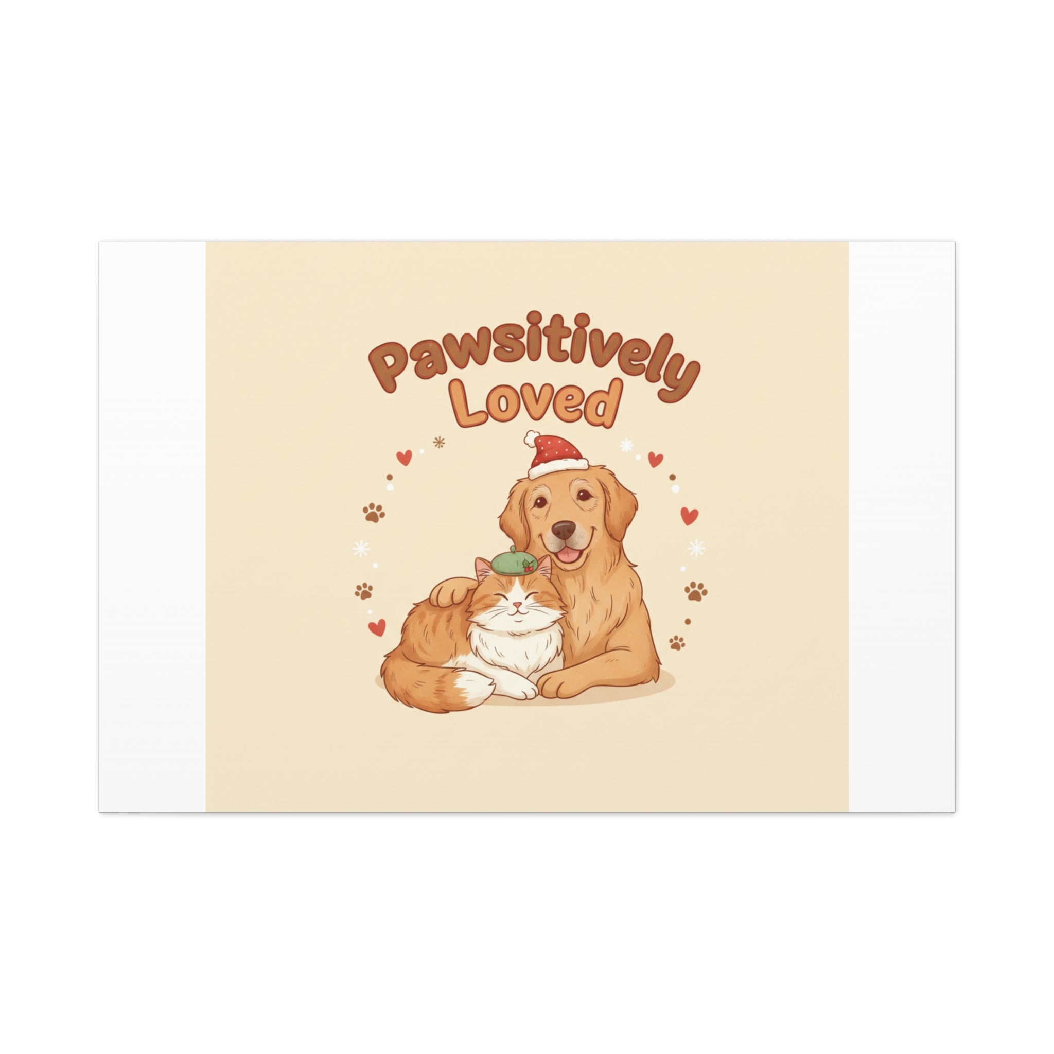 Pawsitively Loved Canvas, Pet Holiday Wall Art | Senior Dog Christmas Decor