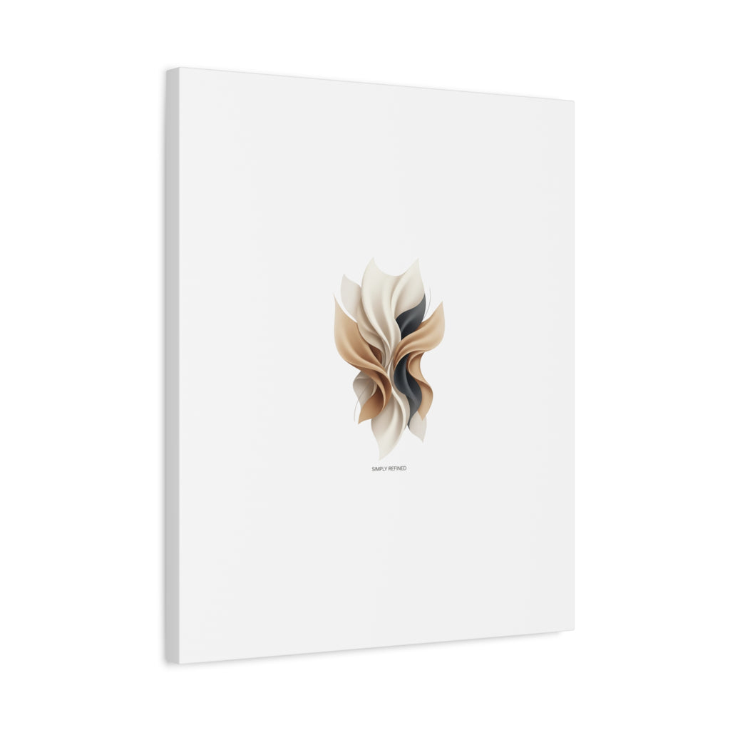 Neutral Abstract Bloom Canvas, Matte Stretched Canvas | Quiet Luxury, Minimalist Wall Art