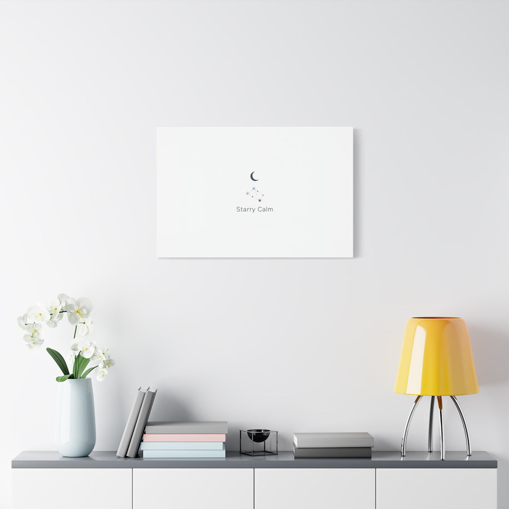 Starry Calm Moon & Constellation Canvas, minimal astrology art print
