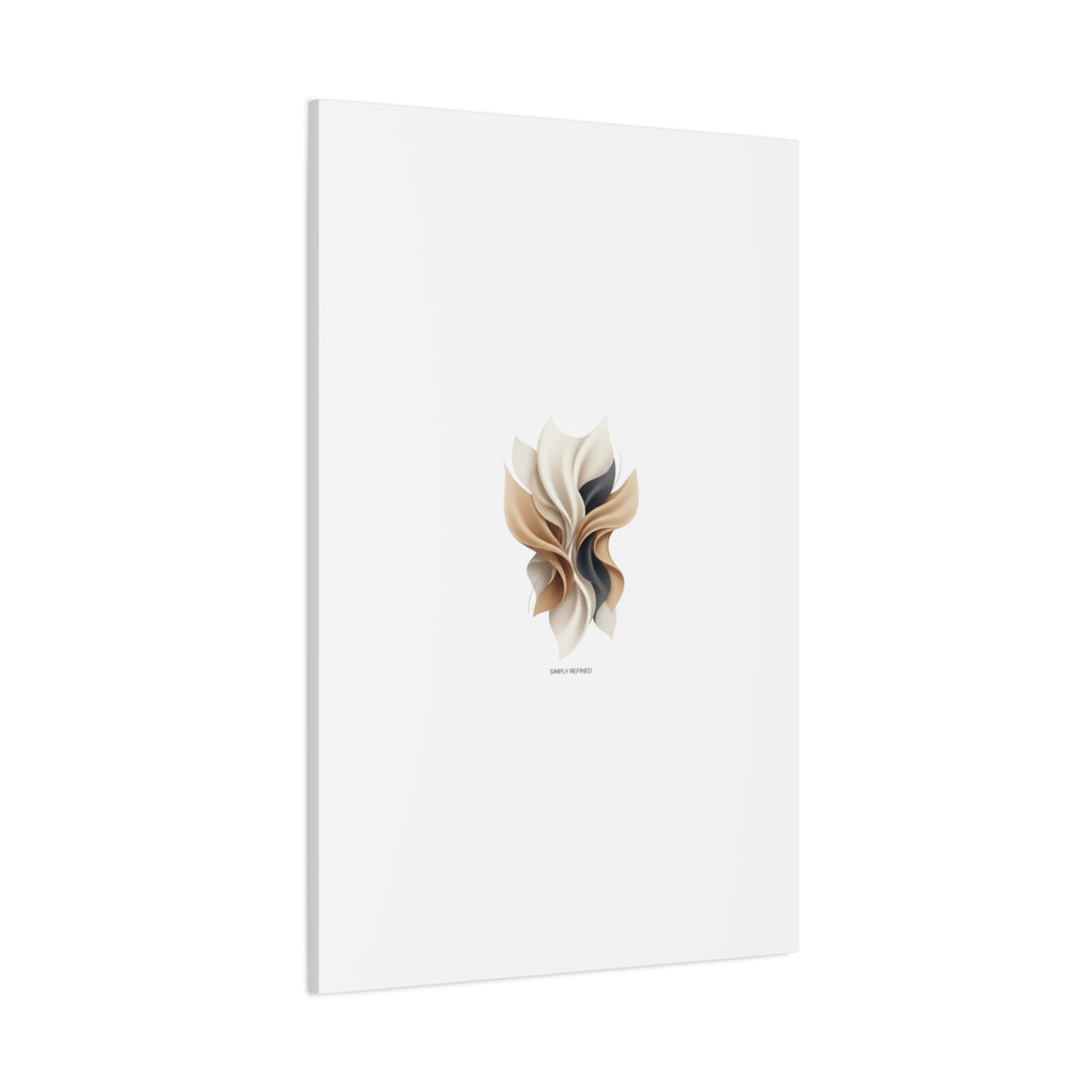 Neutral Abstract Bloom Canvas, Matte Stretched Canvas | Quiet Luxury, Minimalist Wall Art