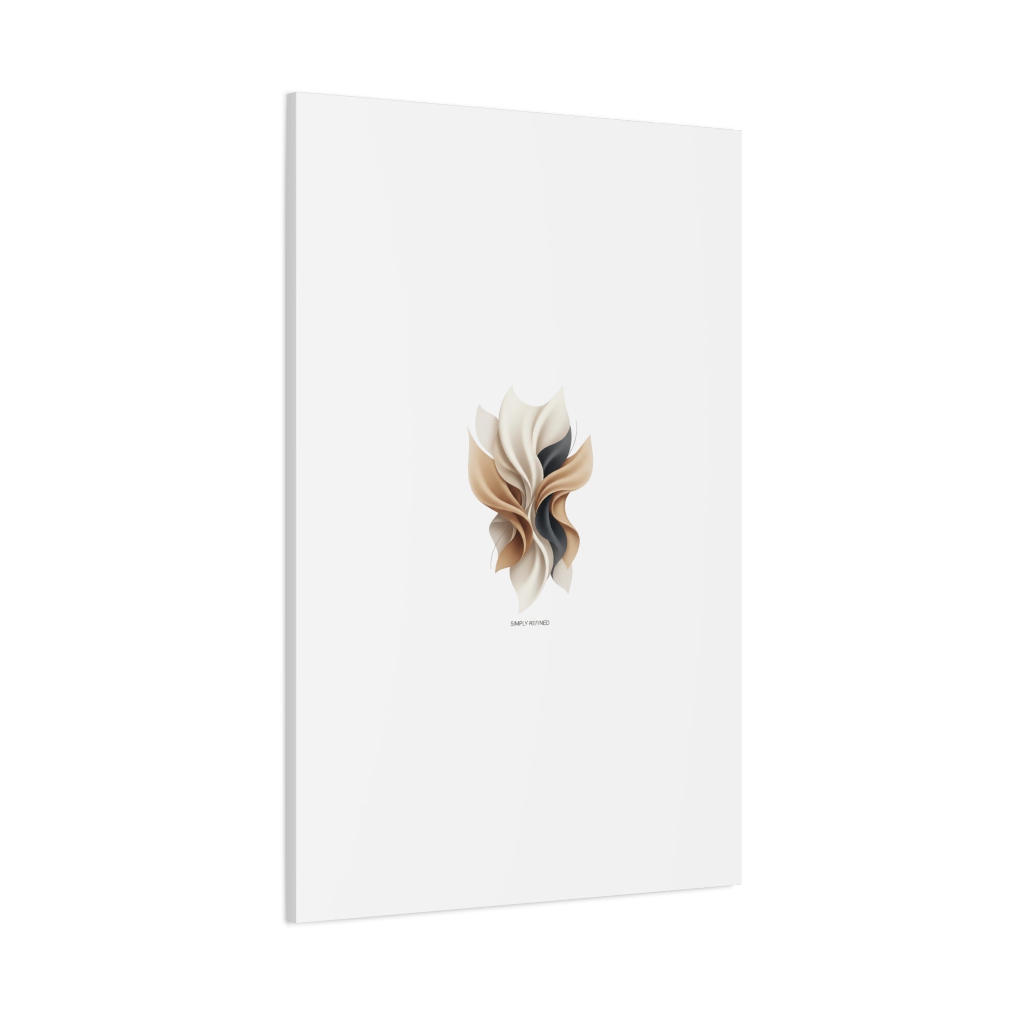 Neutral Abstract Bloom Canvas, Matte Stretched Canvas | Quiet Luxury, Minimalist Wall Art