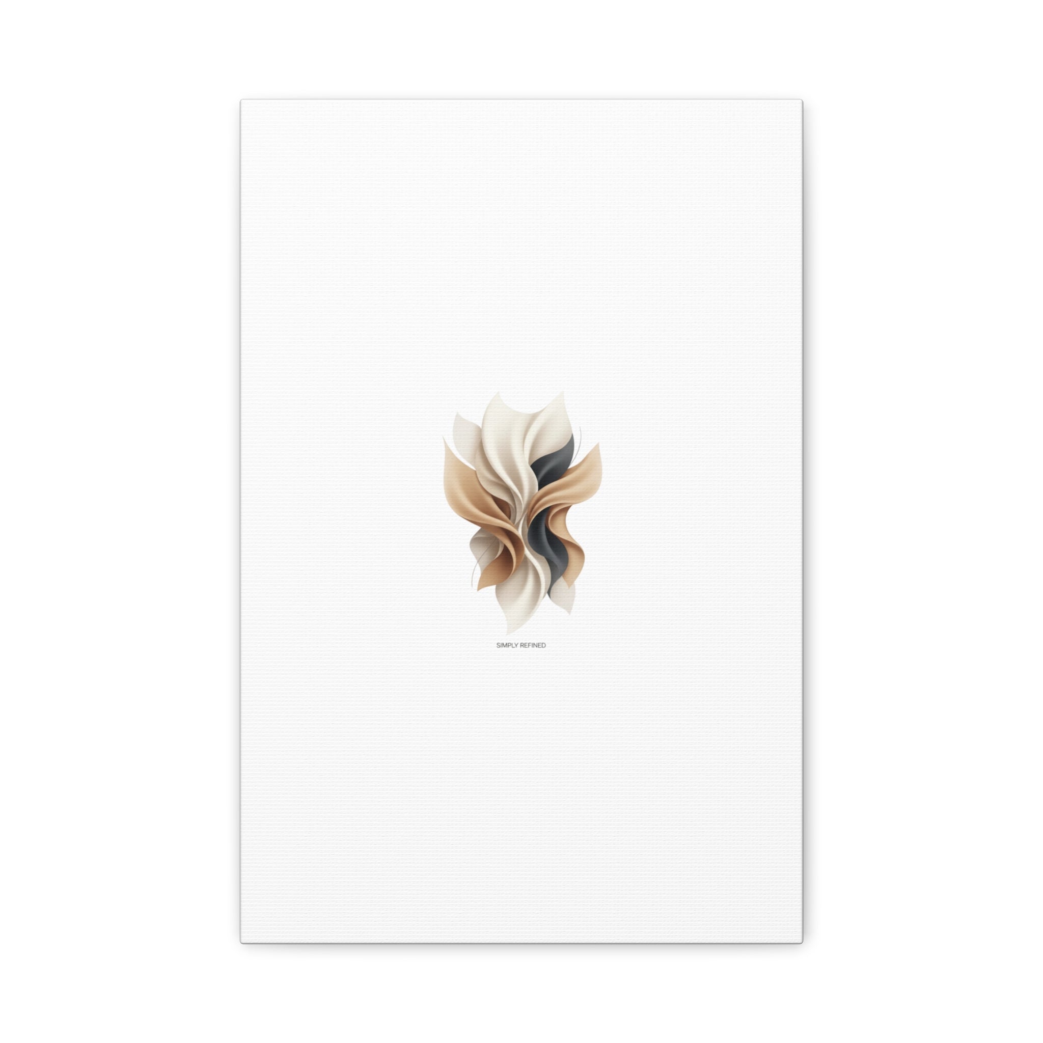 Neutral Abstract Bloom Canvas, Matte Stretched Canvas | Quiet Luxury, Minimalist Wall Art