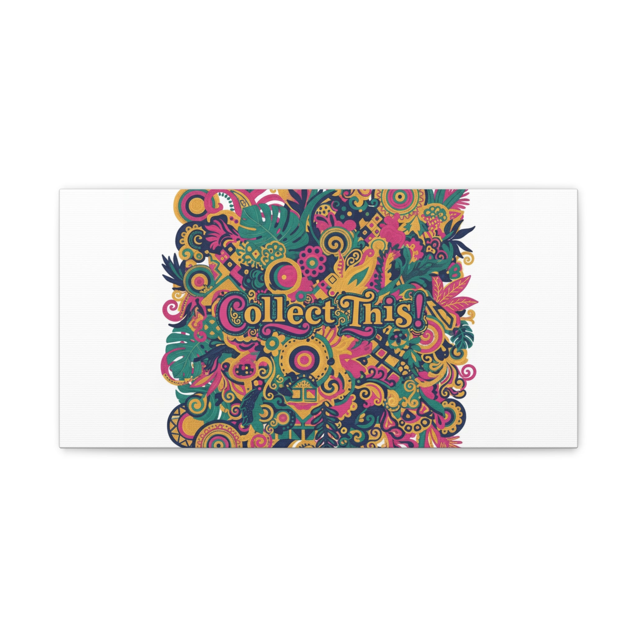 Collect This! Maximalist Floral Collage Canvas | Bold Boho Pattern, Colorful Ornament