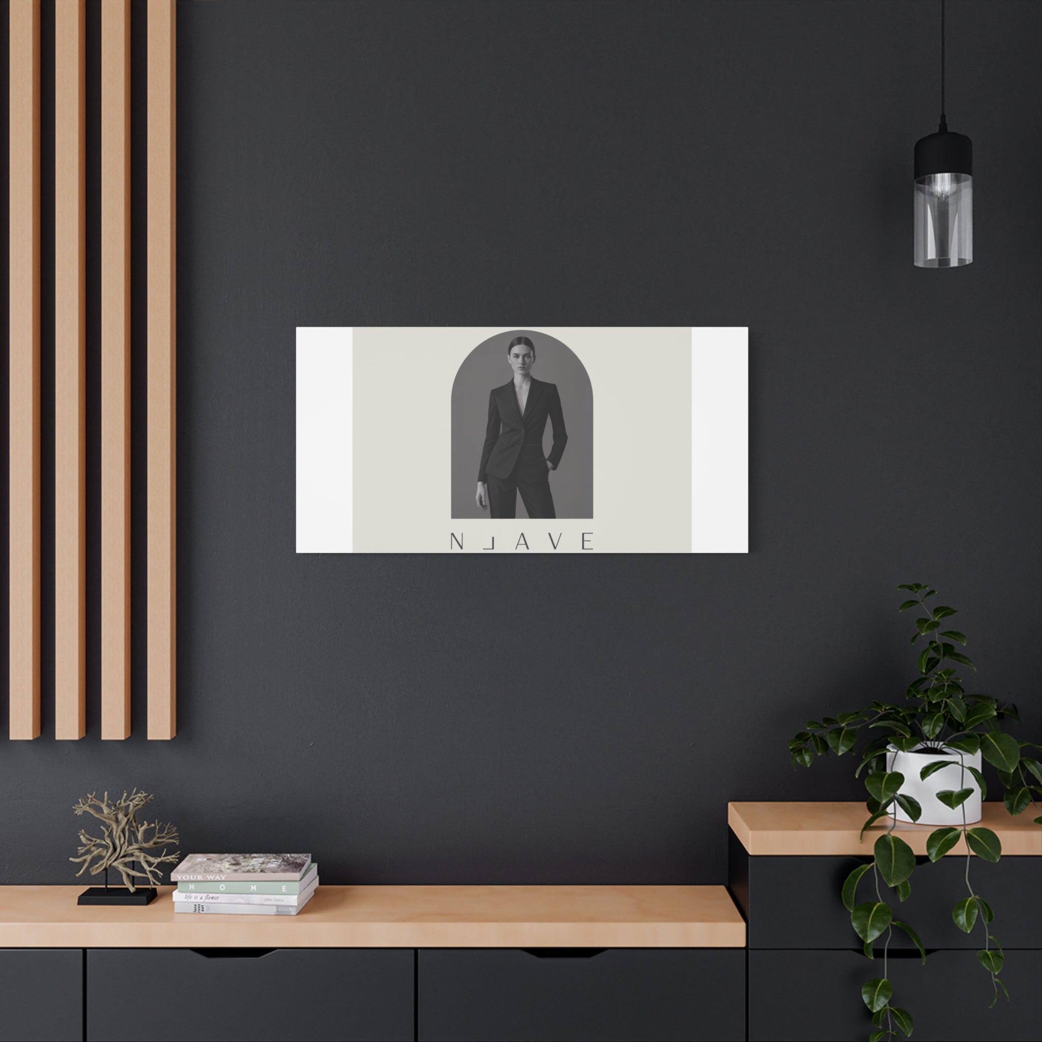 Monochrome Minimal Fashion Print, Canvas