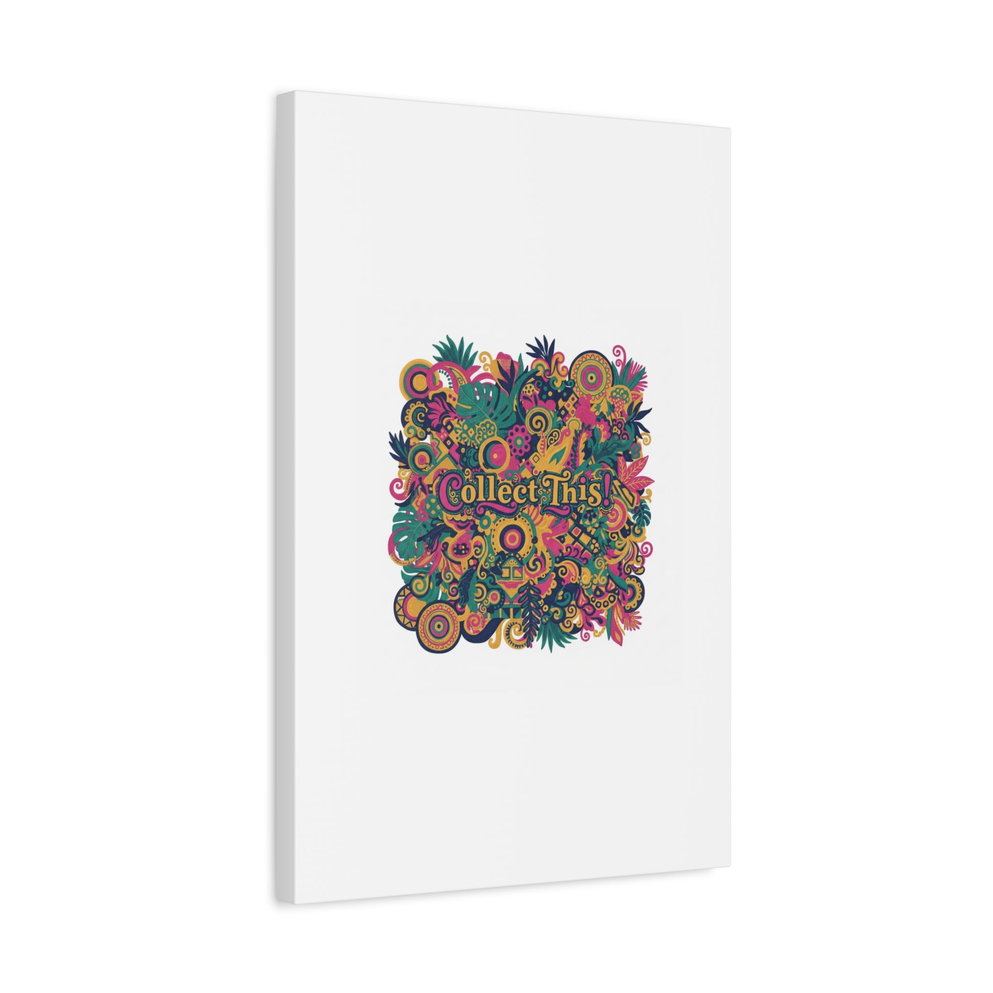 Collect This! Maximalist Floral Collage Canvas | Bold Boho Pattern, Colorful Ornament