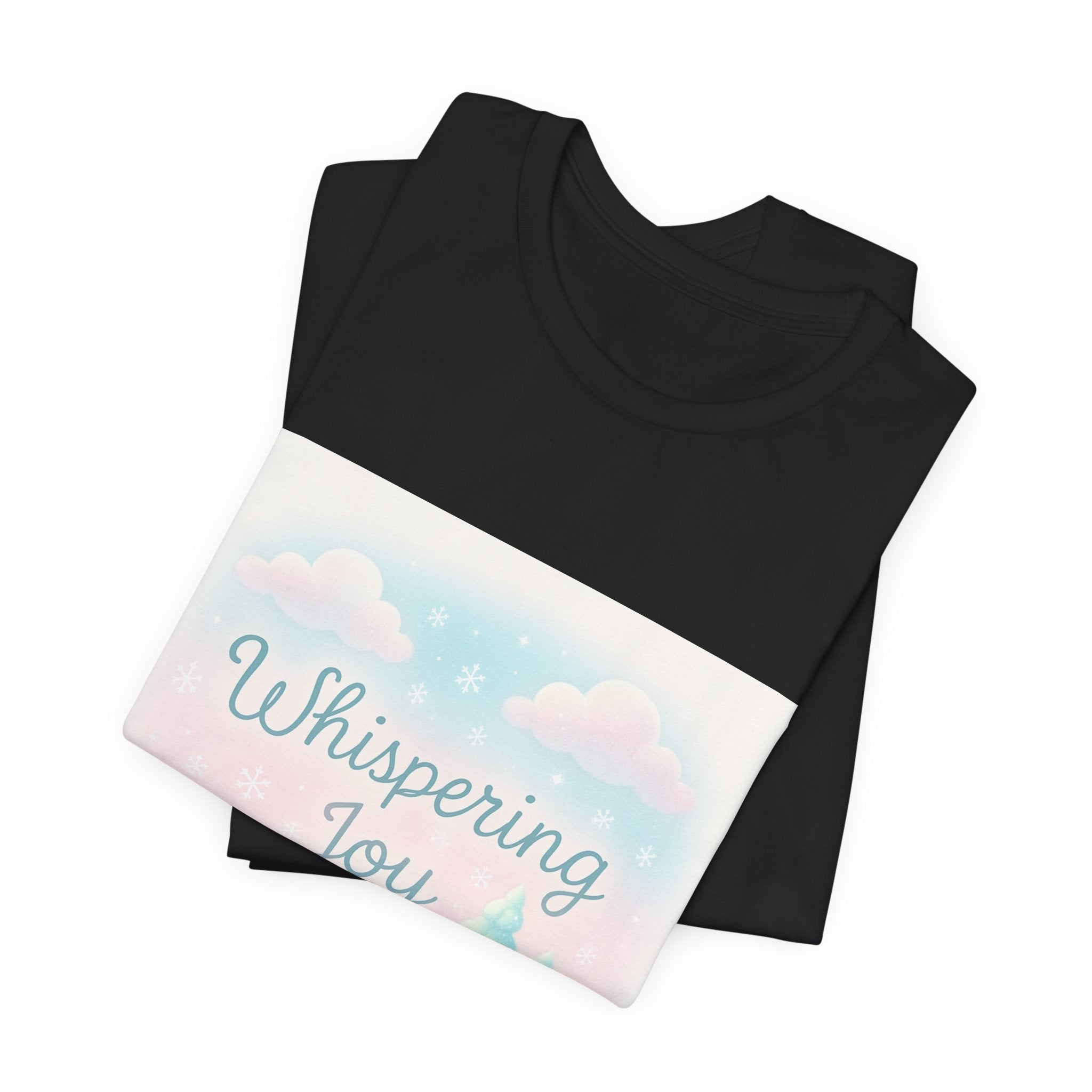 Whispering Joy Tee — Pastel Winter Trees Holiday T‑Shirt