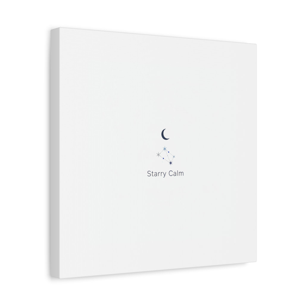 Starry Calm Moon & Constellation Canvas, minimal astrology art print