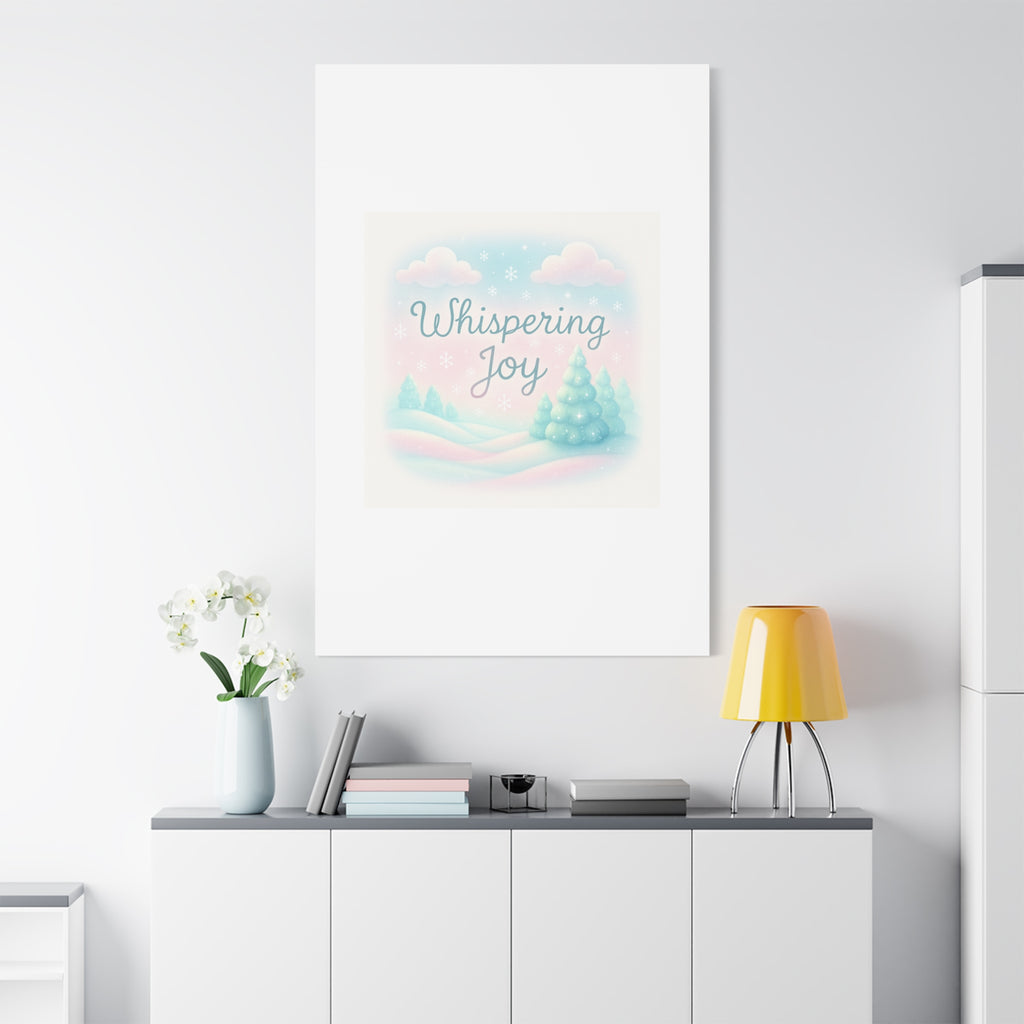 Canvas Wall Art — "Whispering Joy" Pastel Winter Landscape