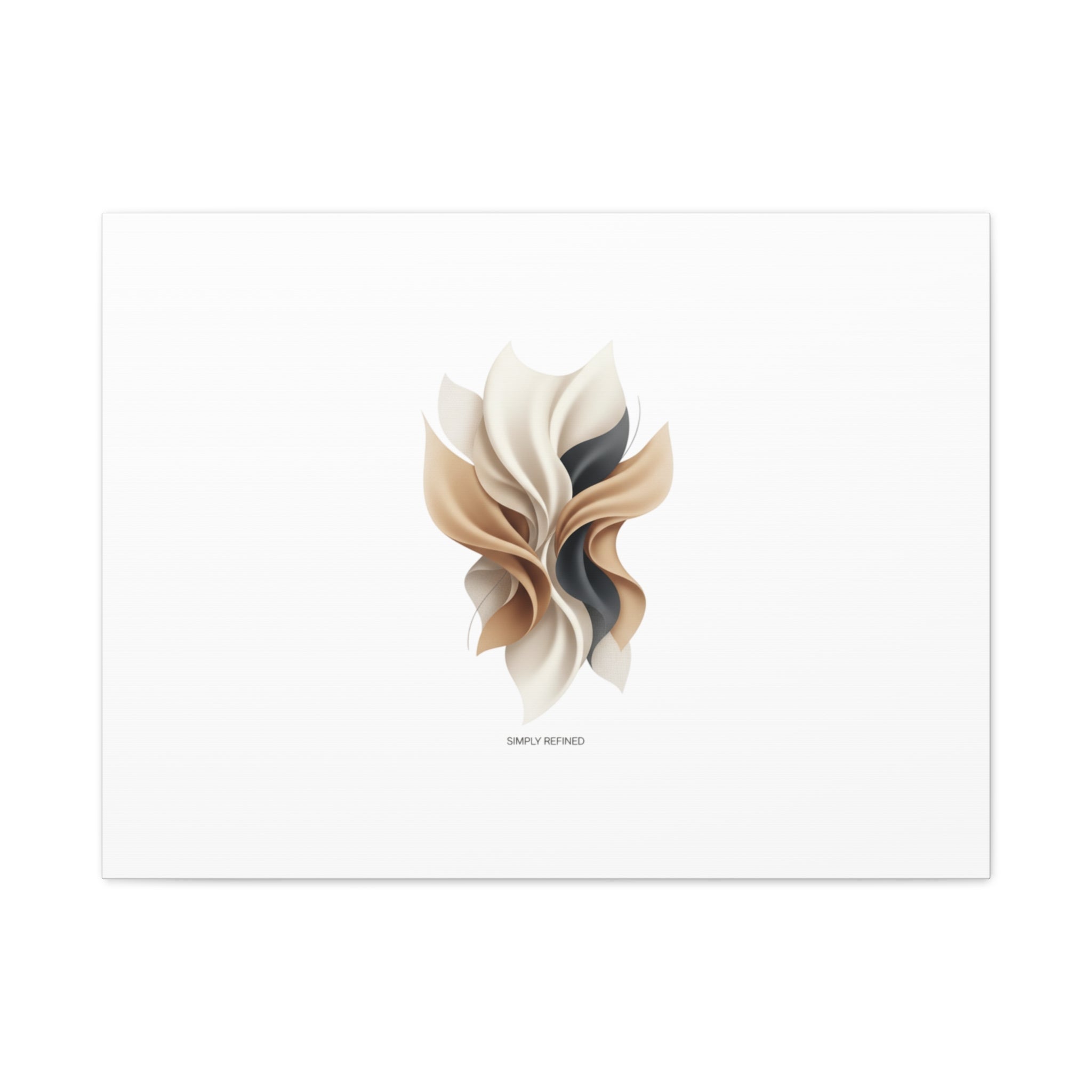 Neutral Abstract Bloom Canvas, Matte Stretched Canvas | Quiet Luxury, Minimalist Wall Art