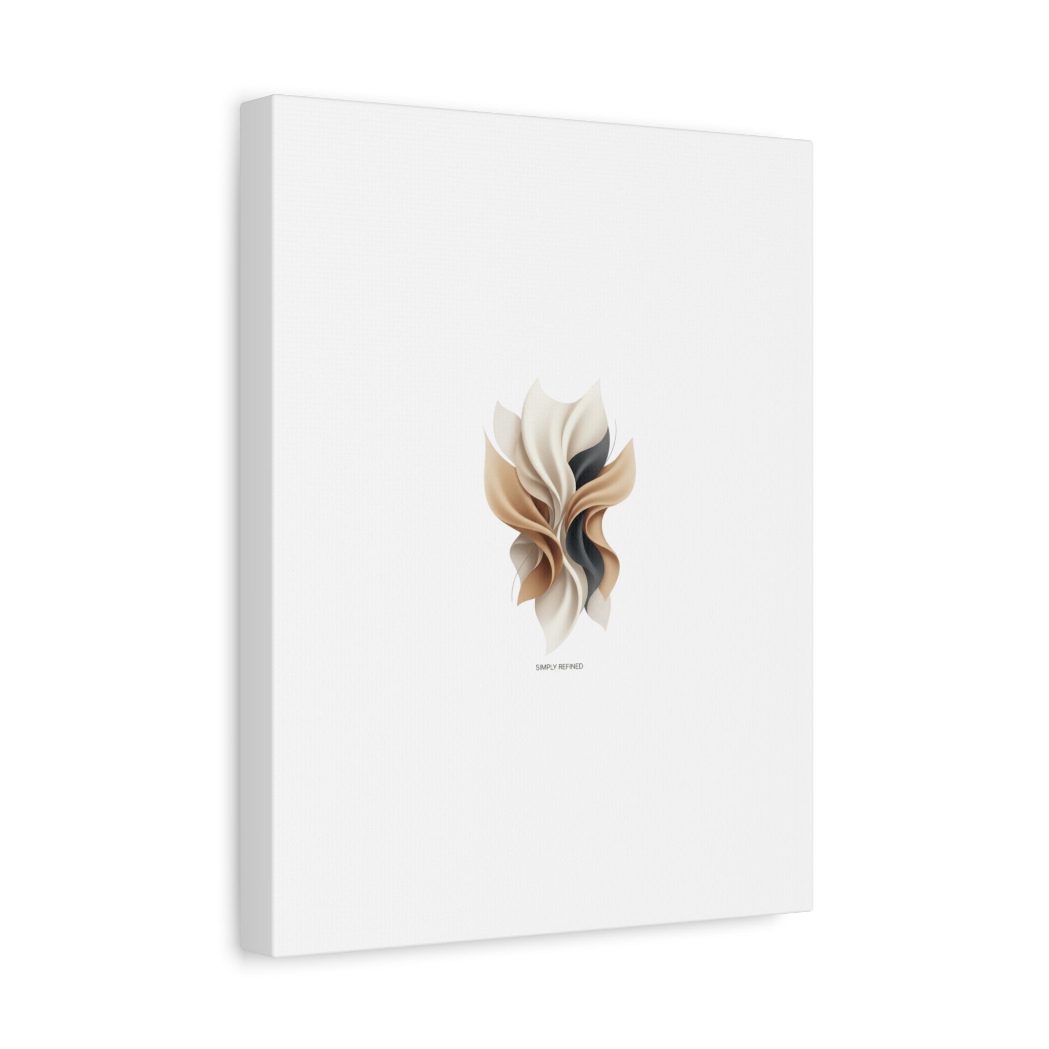 Neutral Abstract Bloom Canvas, Matte Stretched Canvas | Quiet Luxury, Minimalist Wall Art