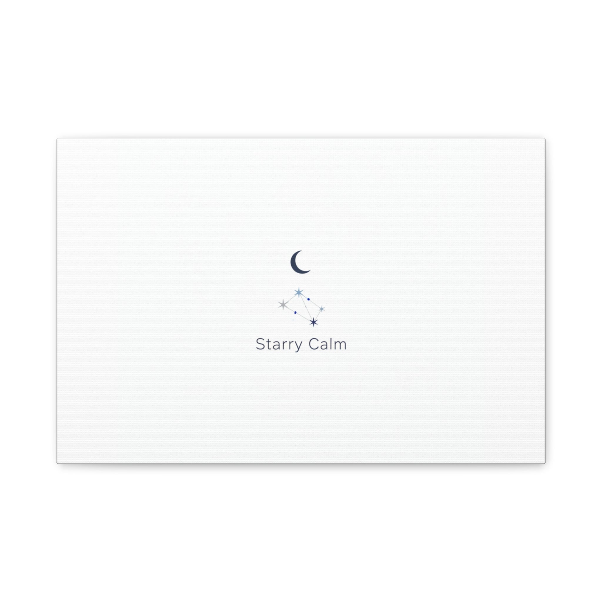 Starry Calm Moon & Constellation Canvas, minimal astrology art print