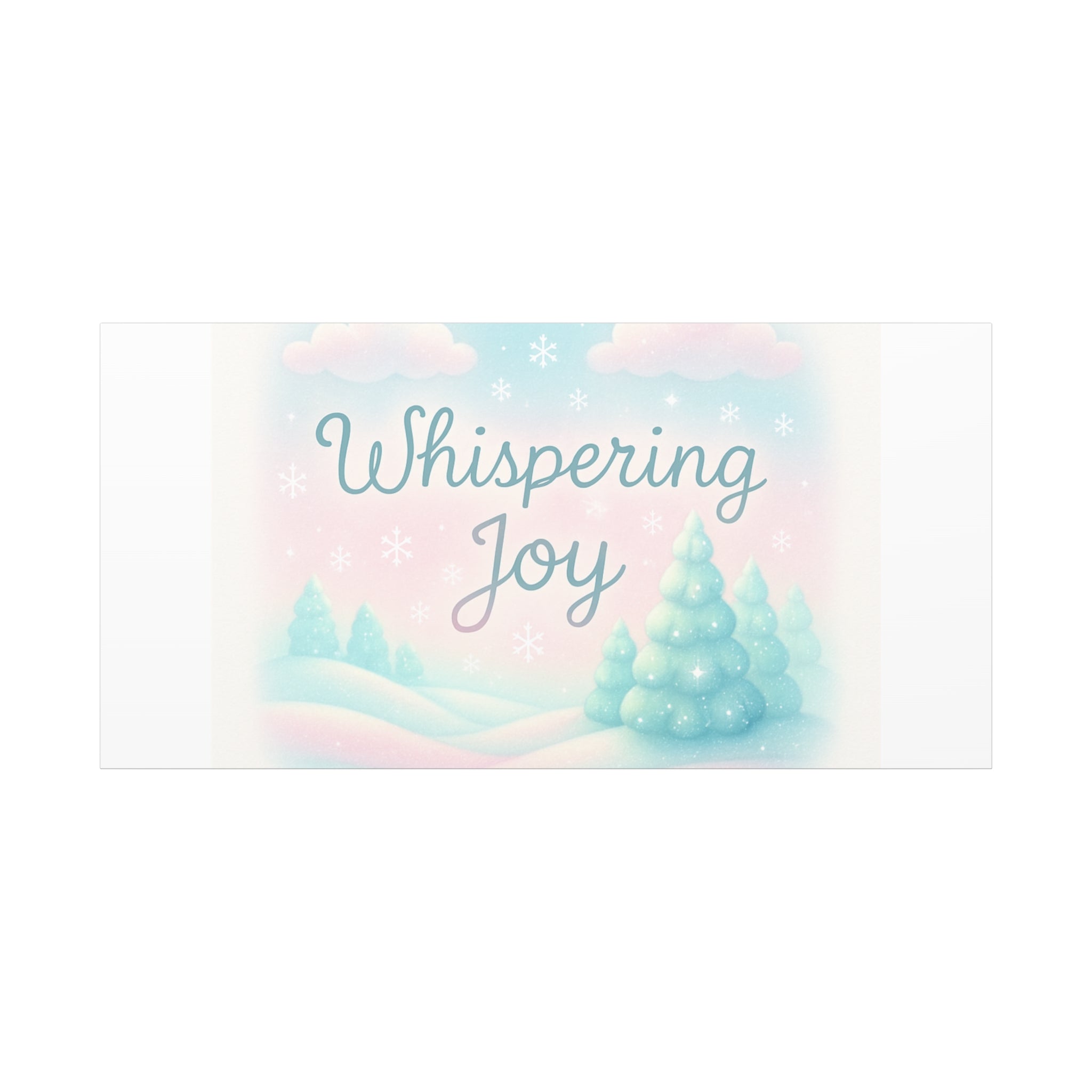 Canvas Wall Art — "Whispering Joy" Pastel Winter Landscape
