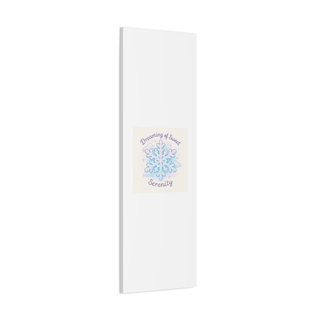 Canvas Wall Art - "Dreaming of Sweet Serenity" Snowflake Illustration