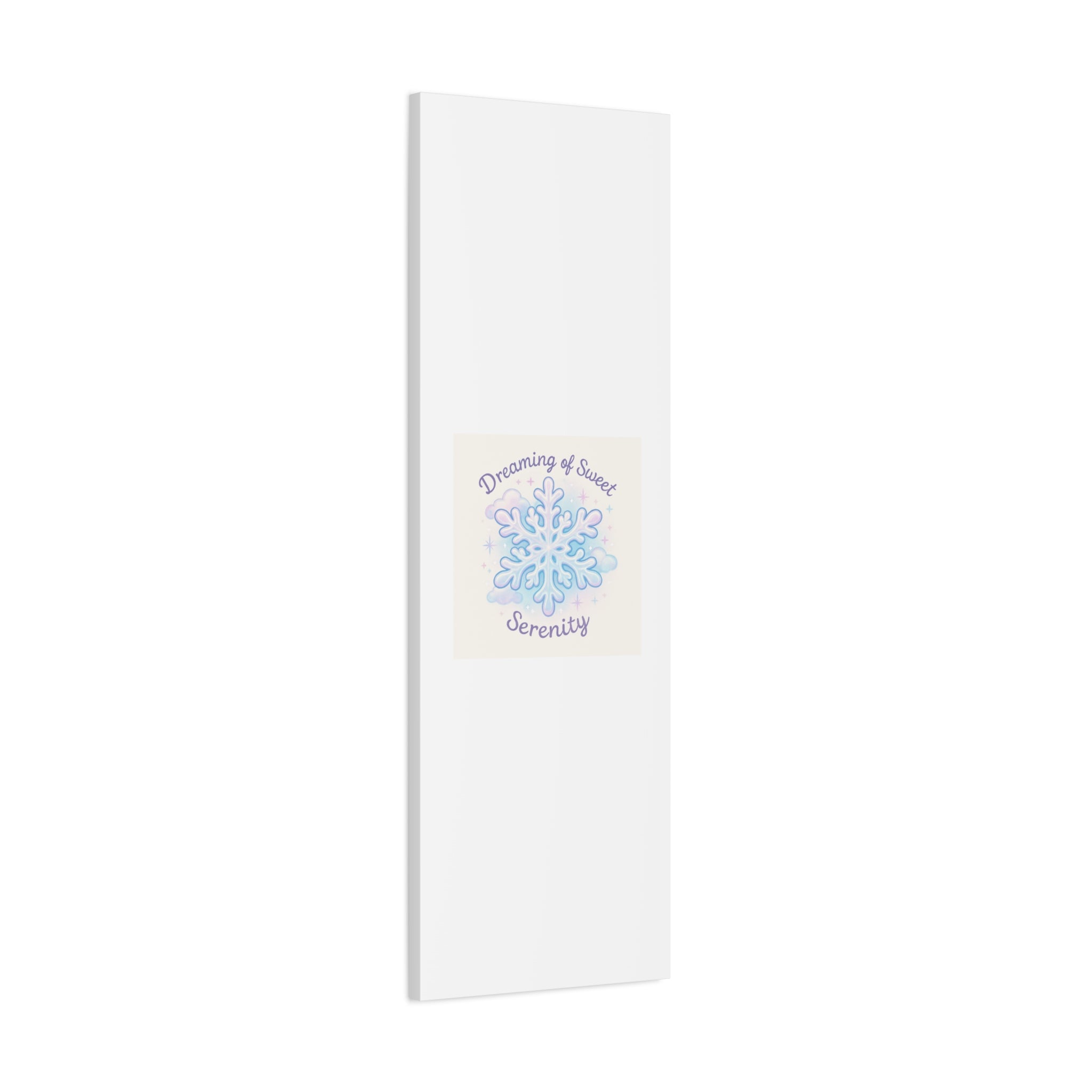 Canvas Wall Art - "Dreaming of Sweet Serenity" Snowflake Illustration