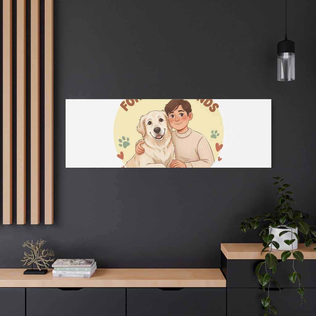 Forever Friends Dog Wall Art, Pet Canvas, Senior Dog Print | Pet-Centric Holiday