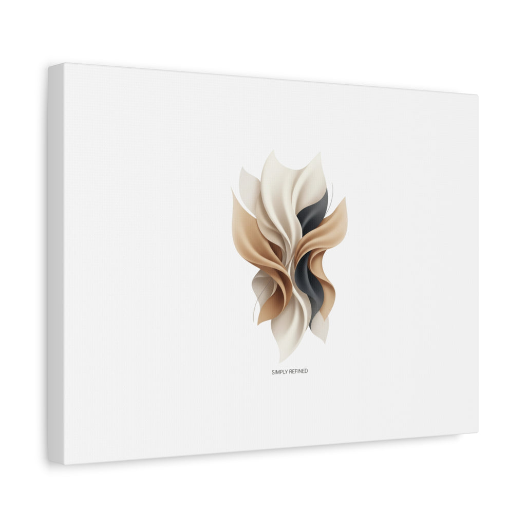 Neutral Abstract Bloom Canvas, Matte Stretched Canvas | Quiet Luxury, Minimalist Wall Art