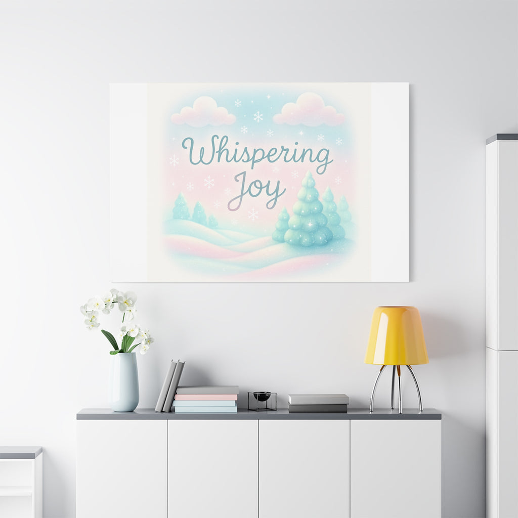 Canvas Wall Art — "Whispering Joy" Pastel Winter Landscape