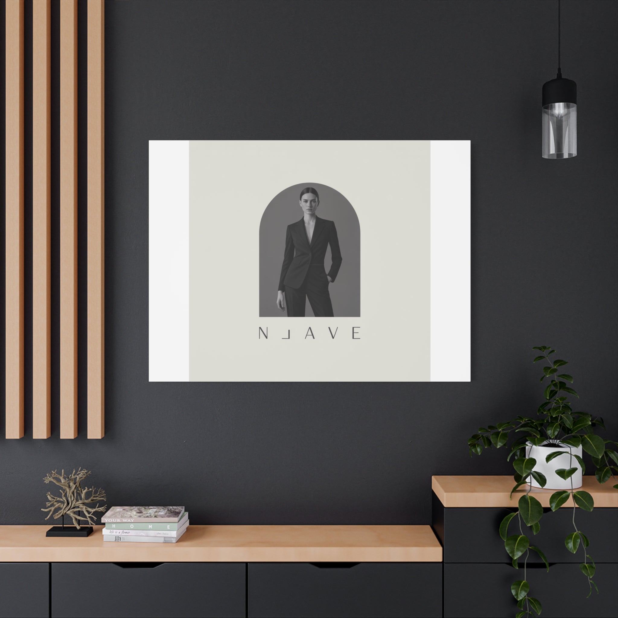 Monochrome Minimal Fashion Print, Canvas