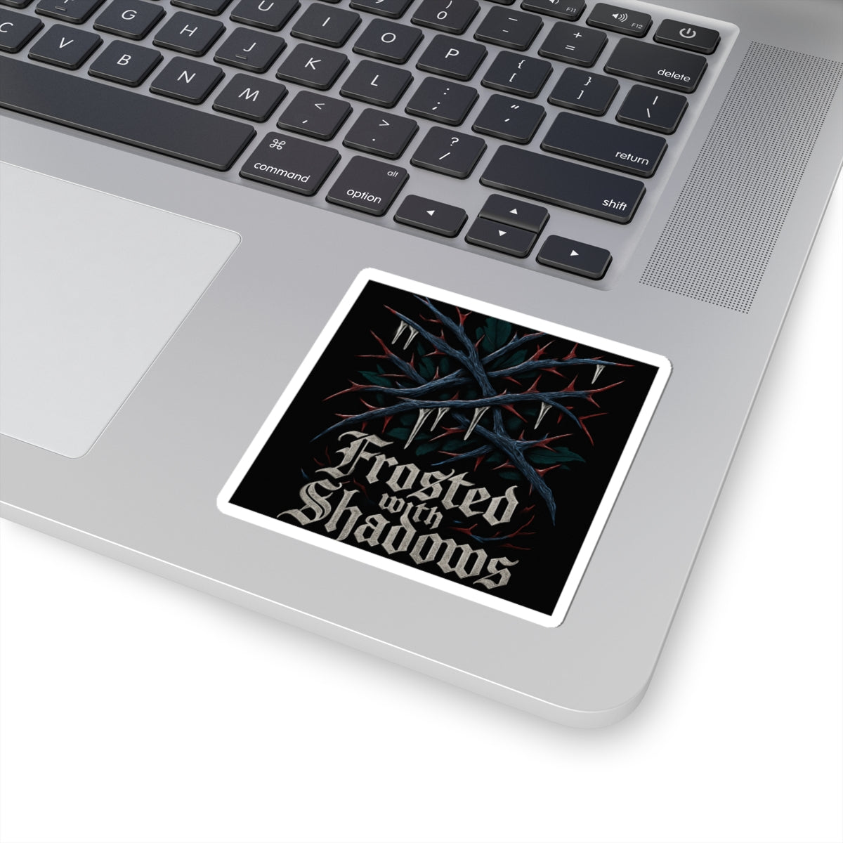 Sticker — "Frosted with Shadows" Gothic Thorns Kiss-Cut Sticker