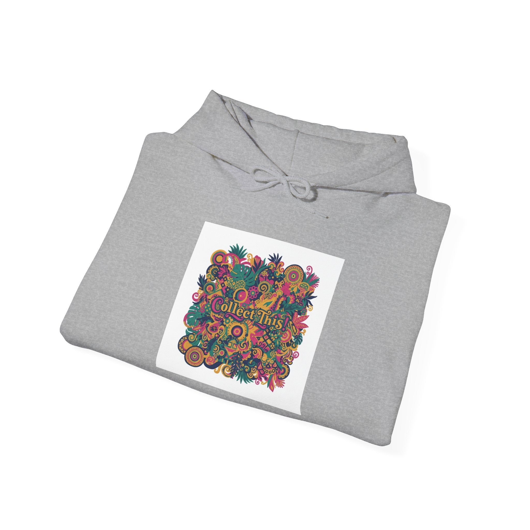 Maximalist Floral Collage Hoodie | bold floral stripes, boho collage print