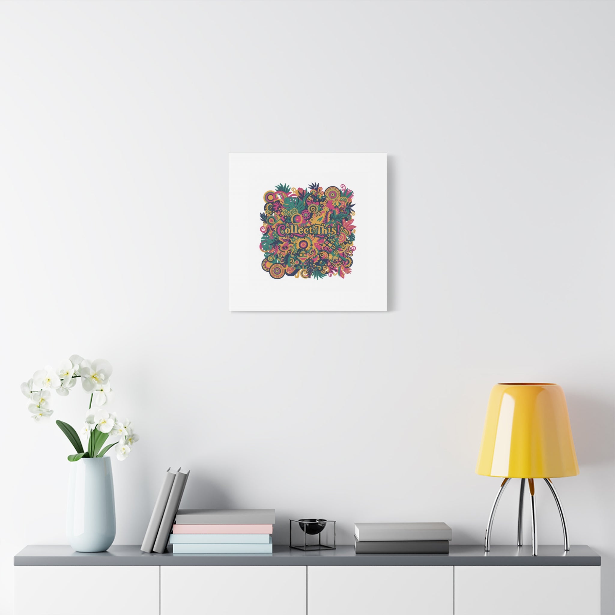 Collect This! Maximalist Floral Collage Canvas | Bold Boho Pattern, Colorful Ornament