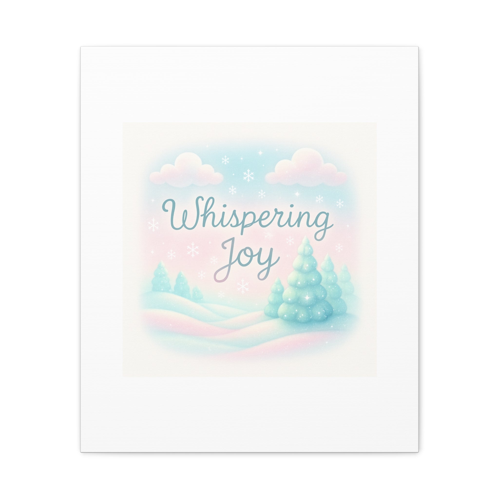 Canvas Wall Art — "Whispering Joy" Pastel Winter Landscape