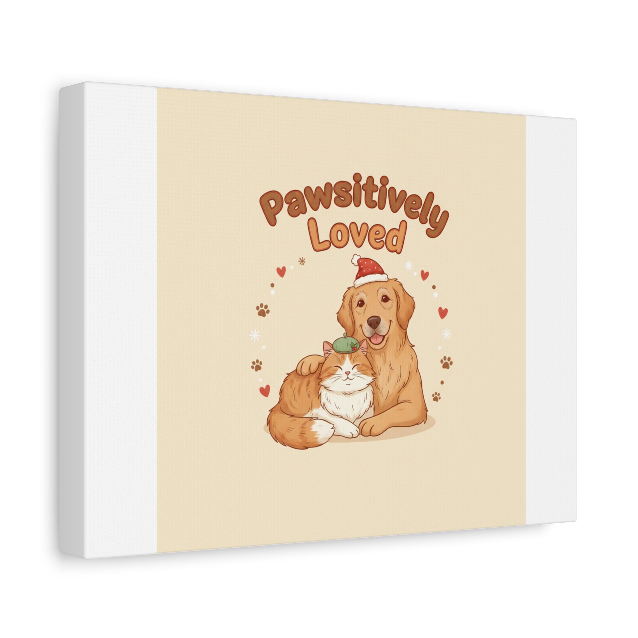 Pawsitively Loved Canvas, Pet Holiday Wall Art | Senior Dog Christmas Decor