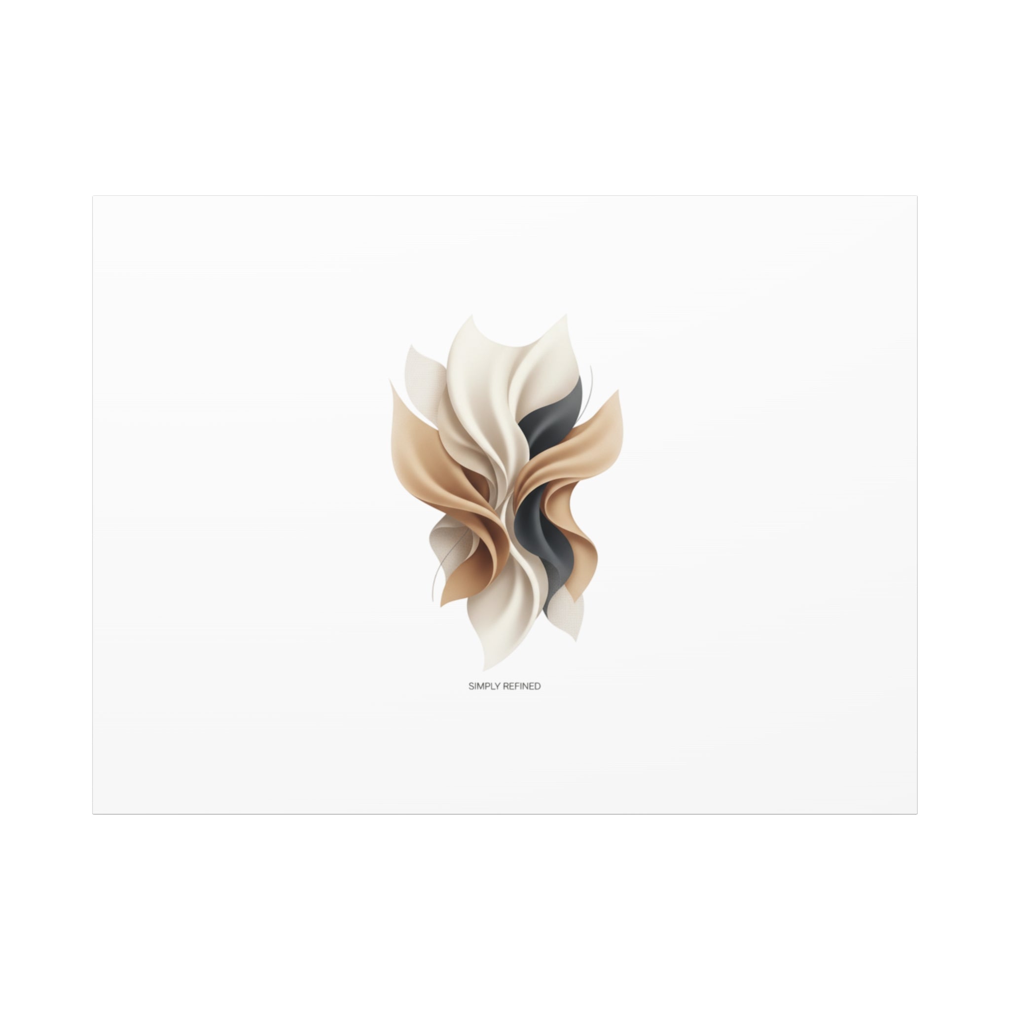 Neutral Abstract Bloom Canvas, Matte Stretched Canvas | Quiet Luxury, Minimalist Wall Art