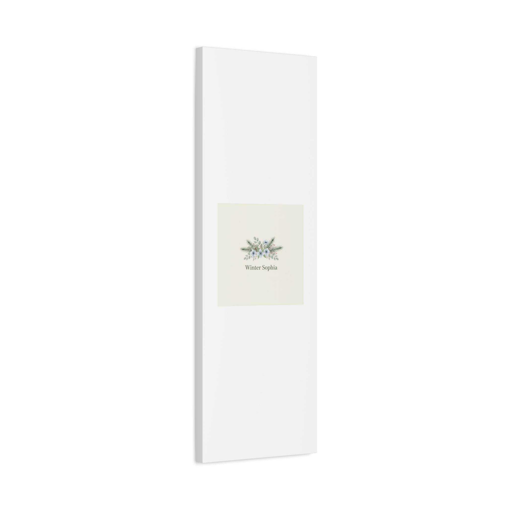 Winter floral wreath Canvas, pine branch botanical art | Minimal winter florals