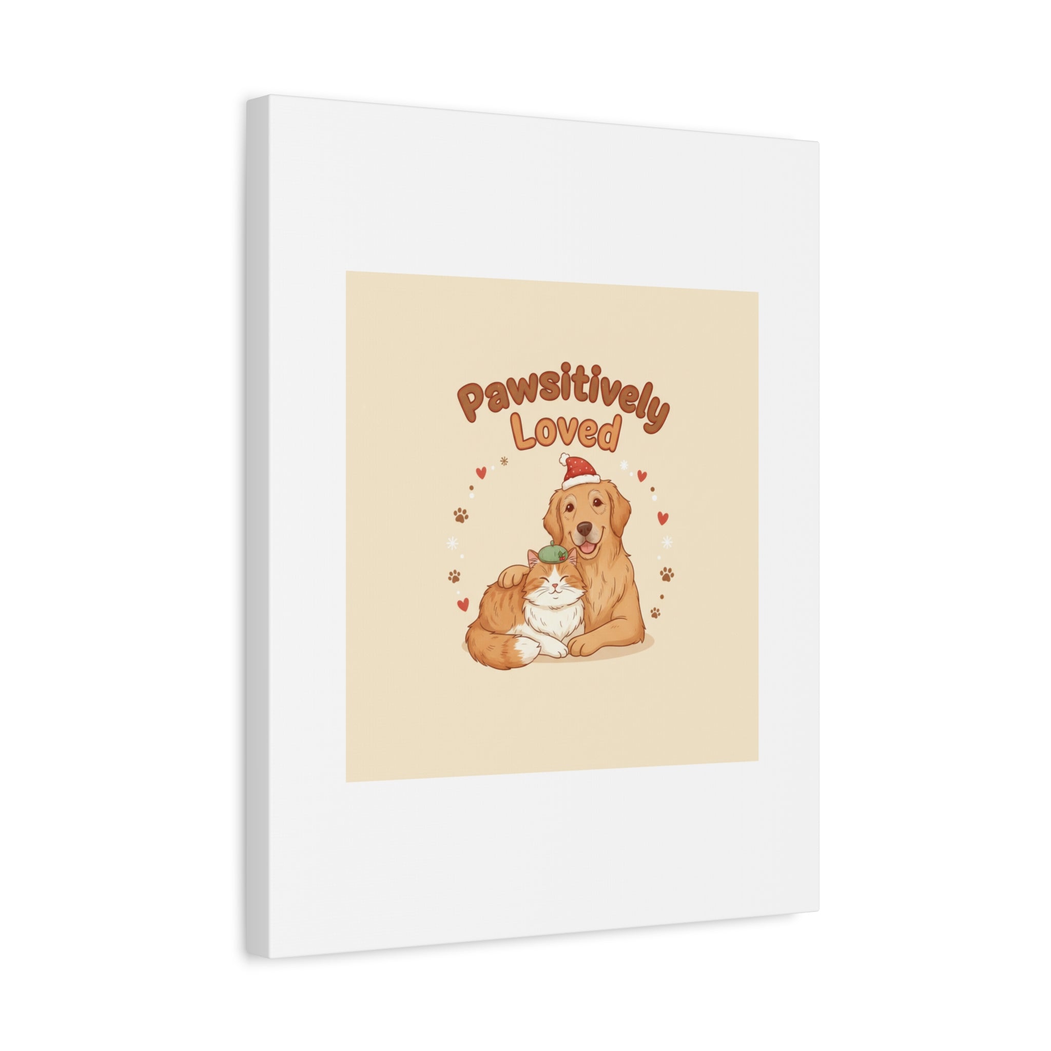 Pawsitively Loved Canvas, Pet Holiday Wall Art | Senior Dog Christmas Decor