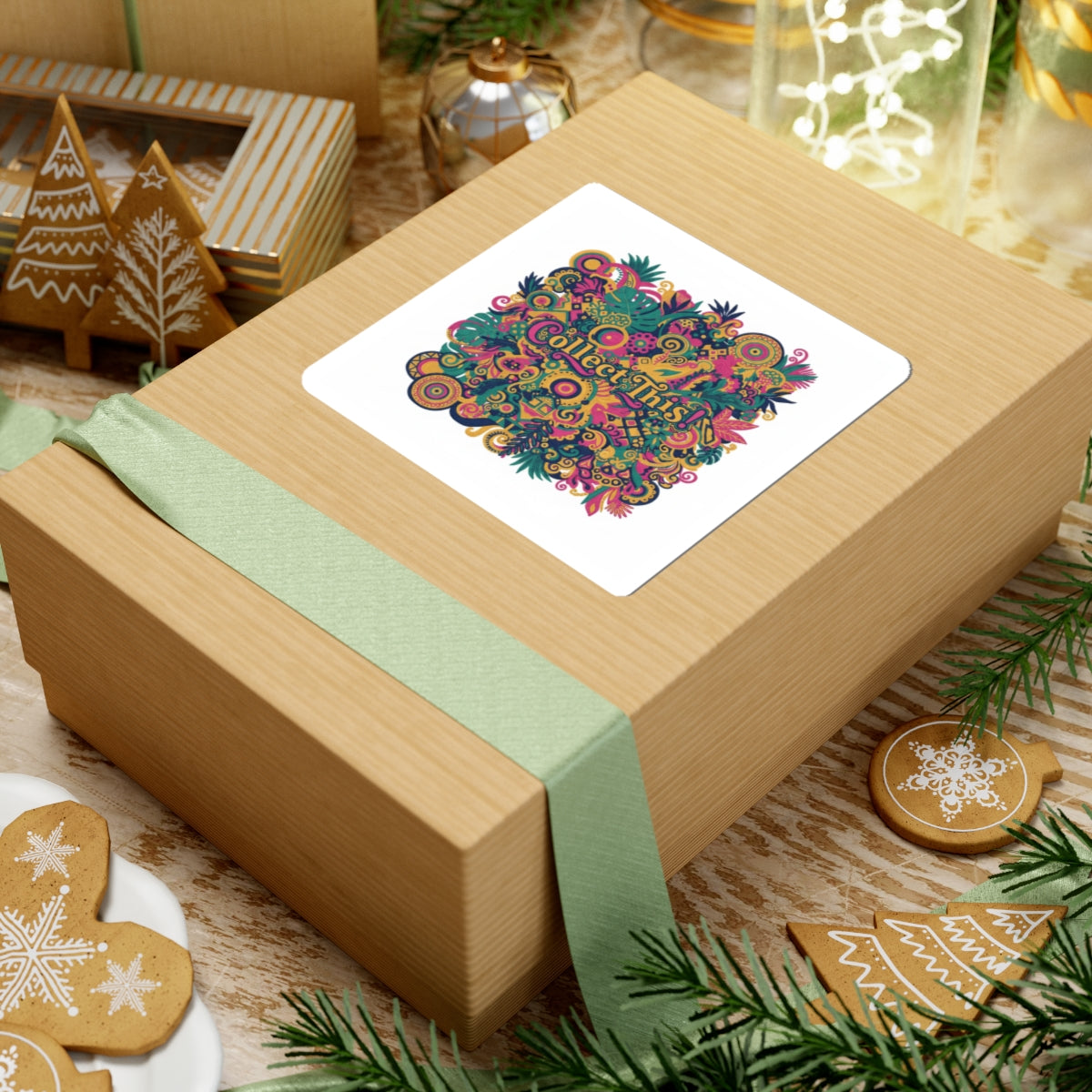 Collect This! Maximalist Floral Collage Sticker | Kiss-Cut, Boho Pattern