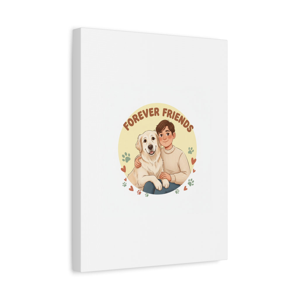 Forever Friends Dog Wall Art, Pet Canvas, Senior Dog Print | Pet-Centric Holiday