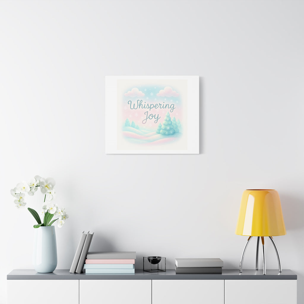 Canvas Wall Art — "Whispering Joy" Pastel Winter Landscape