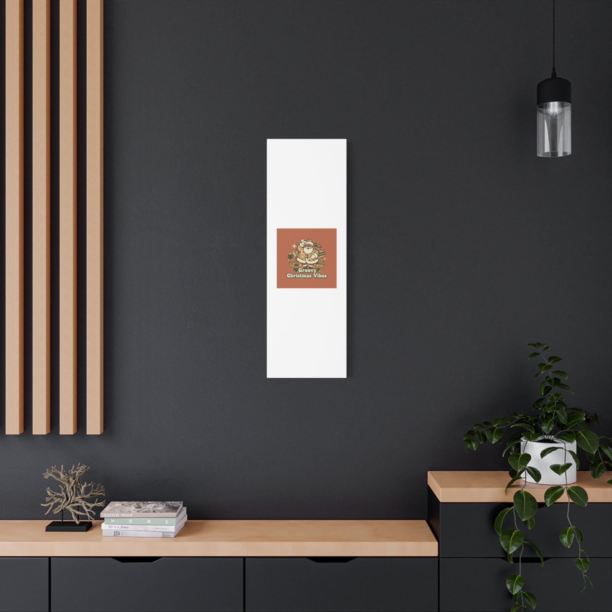 Groovy Christmas Vibes Canvas | 1970s Retro Holiday Art, Vintage Noel