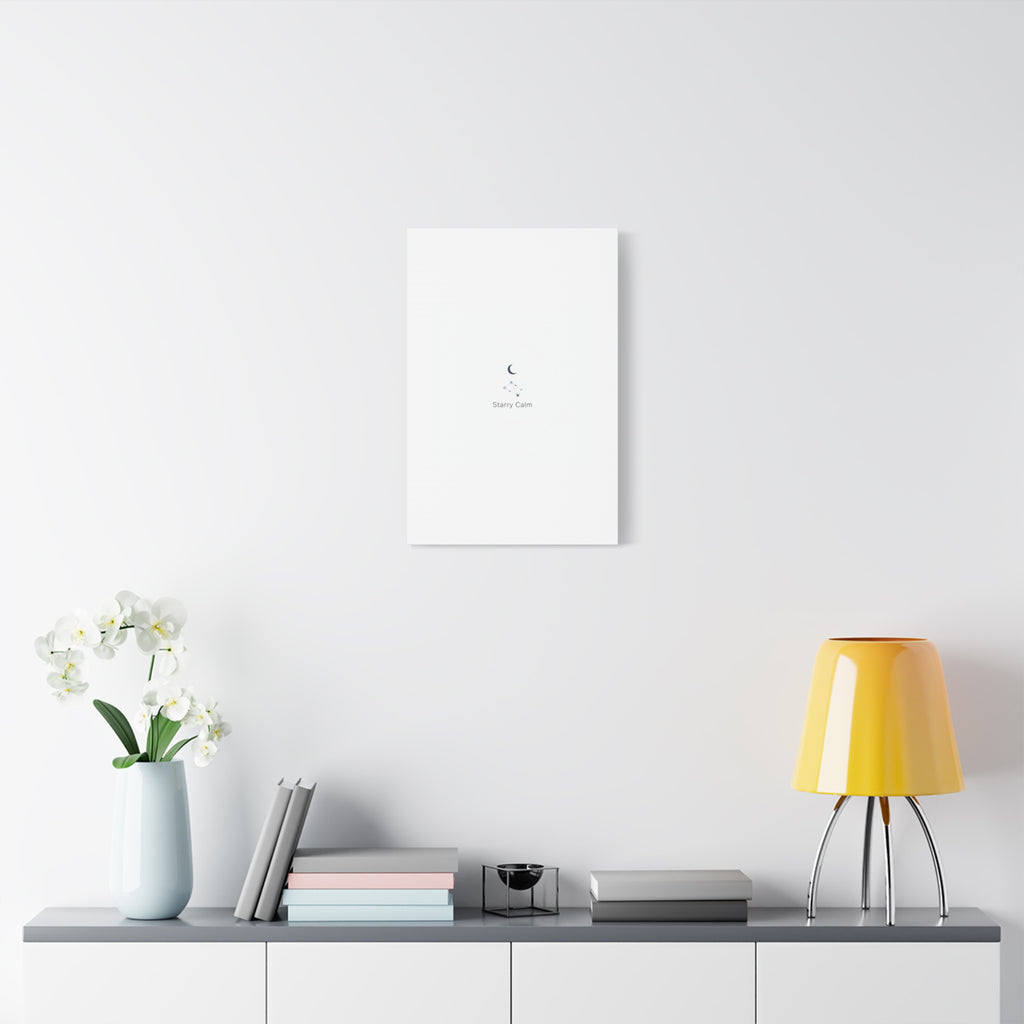 Starry Calm Moon & Constellation Canvas, minimal astrology art print