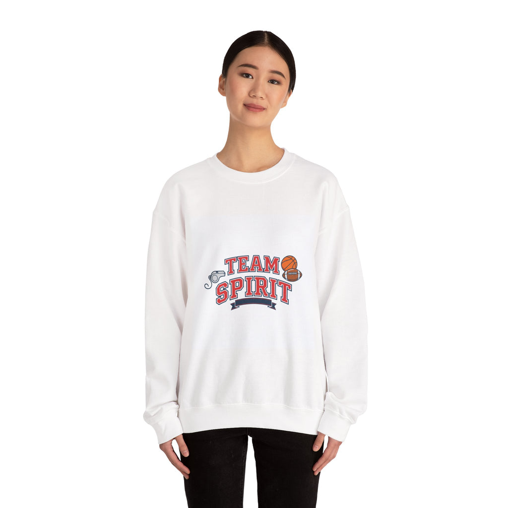 Team Spirit Crewneck Sweatshirt | Varsity/Collegiate, Athletic Block Letter
